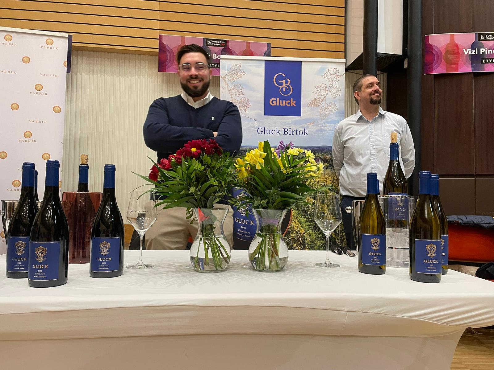 Gluck Estates' award-winning collection: Silver medal Pinot Gris 2024, Bronze medal Chardonnay 2022, and Bronze medal Pinot Noir wines, displayed with their 2025 Winelovers Wine Awards medals